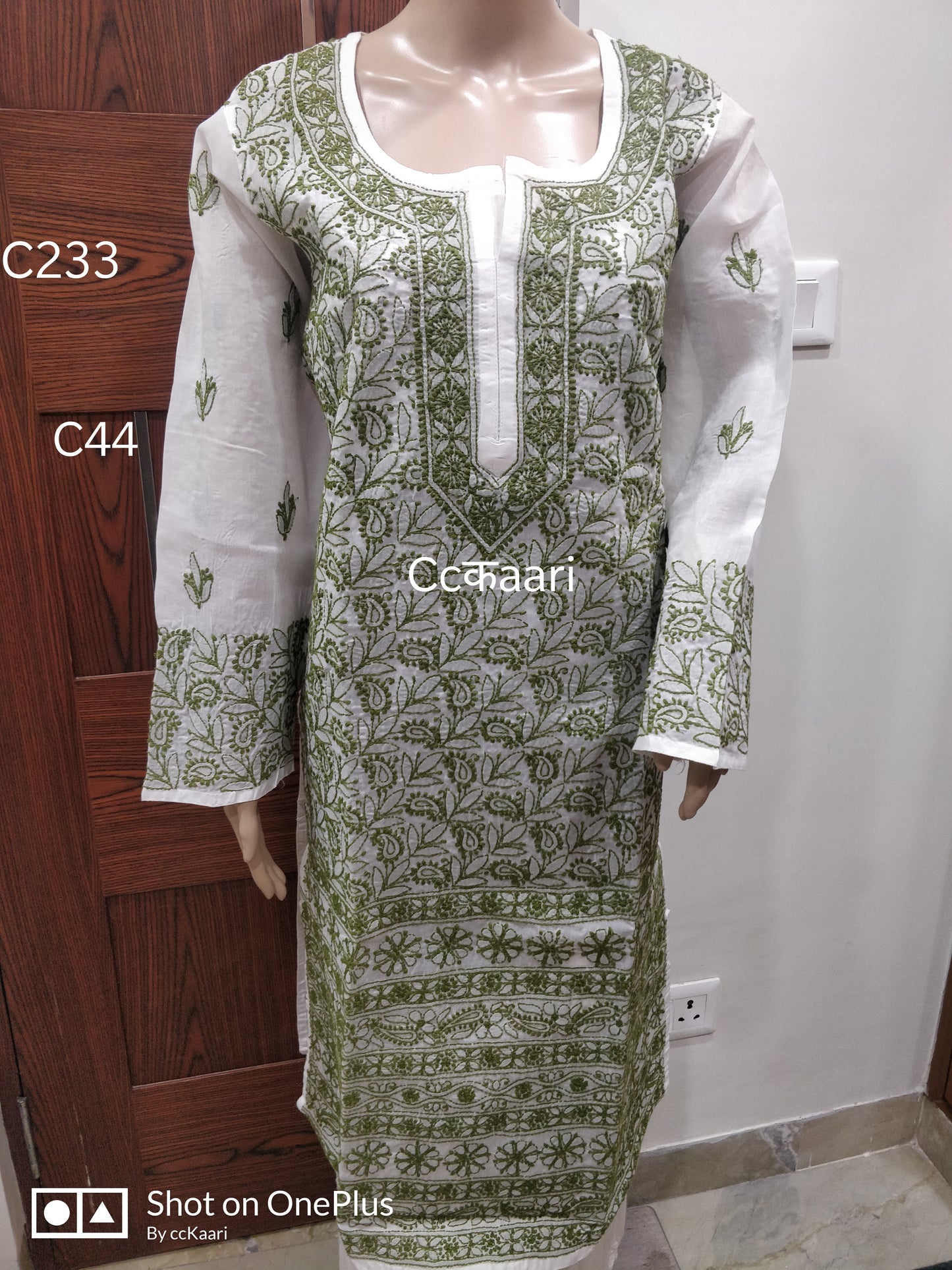 Lucknowi cotton kurti || C233