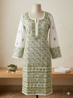 Lucknowi cotton kurti || C233