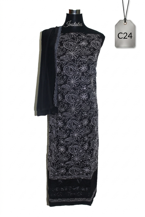 Cotton Chikankari dress material