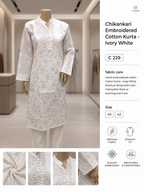 Lucknowi cotton gotta patti kurti || C229