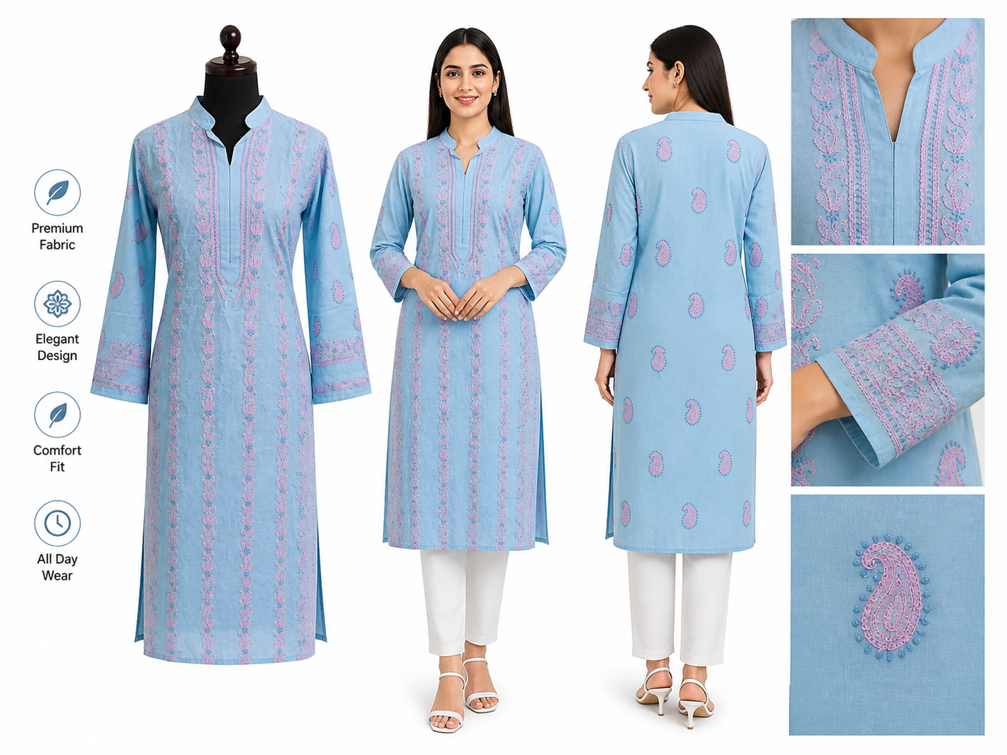 Lucknowi cotton kurti || Cot93