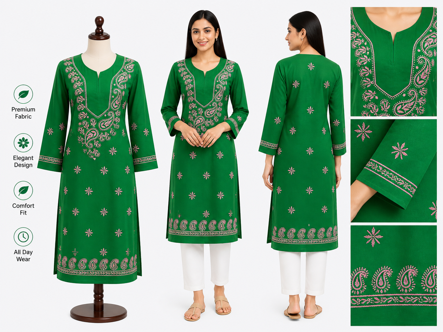 Lucknowi cotton kurti || Cot66