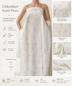 Cotton Chikankari kurti piece