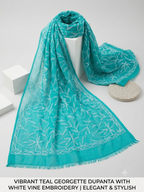 Chikankari Georgette dupatta /kurti piece TD009