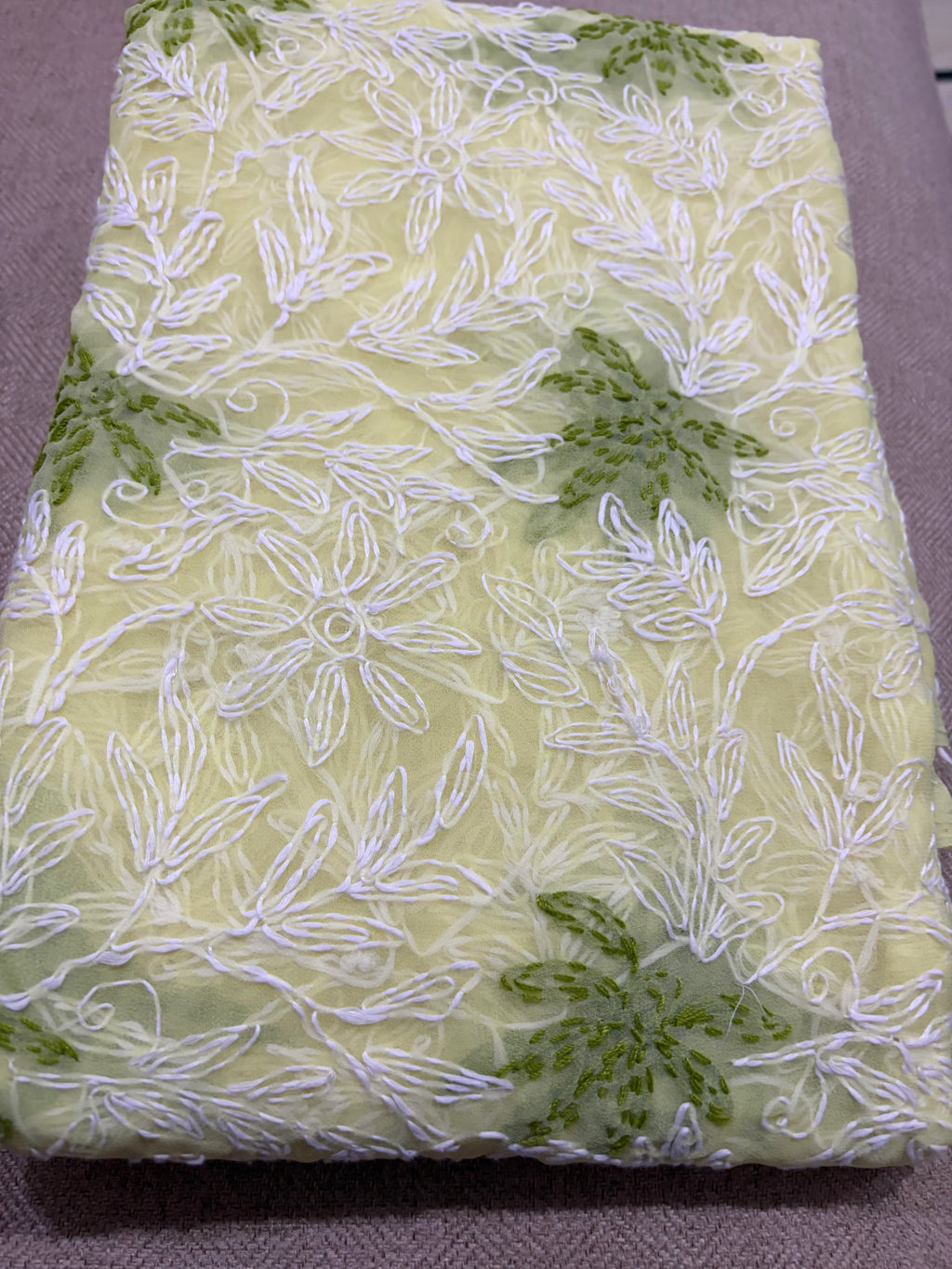 Chikankari Georgette dupatta /kurti piece TD010