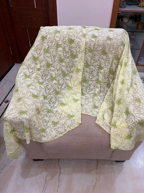 Chikankari Georgette dupatta /kurti piece TD010