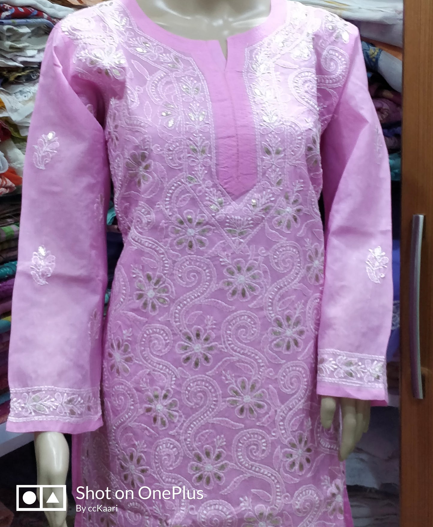 Lucknowi cotton gotta patti kurti || C228