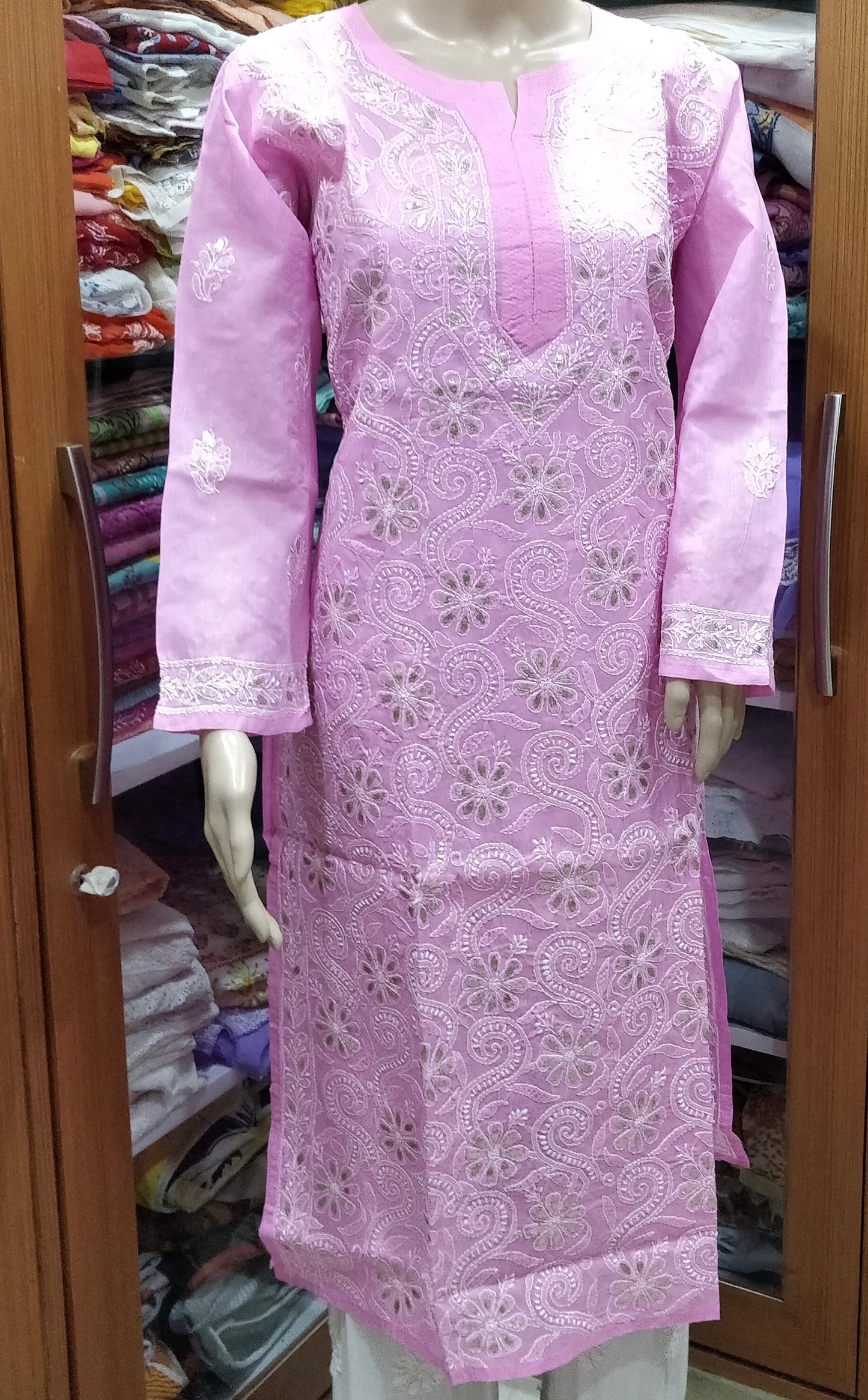 Lucknowi cotton gotta patti kurti || C228