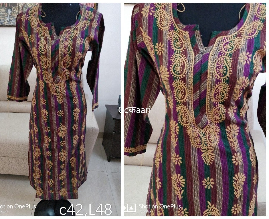 Lucknowi cotton kurti || C259