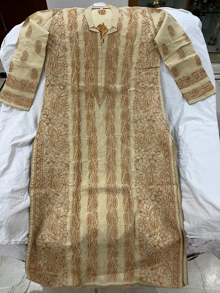 Lucknowi cotton kurti || C262