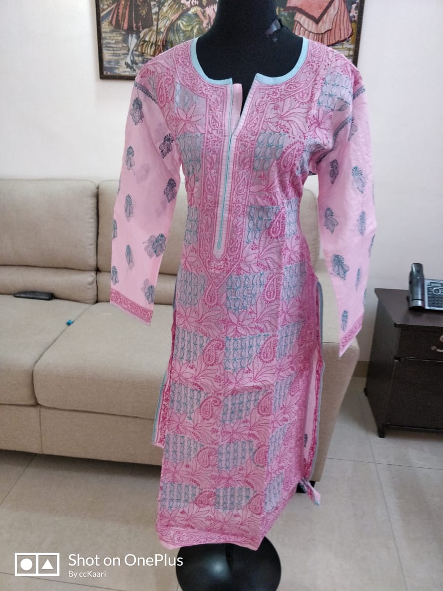 Lucknowi cotton kurti || C266