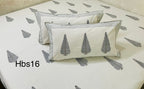 Handblock Pigment King Size Bedsheets || 2 Pillow Covers | HBS16