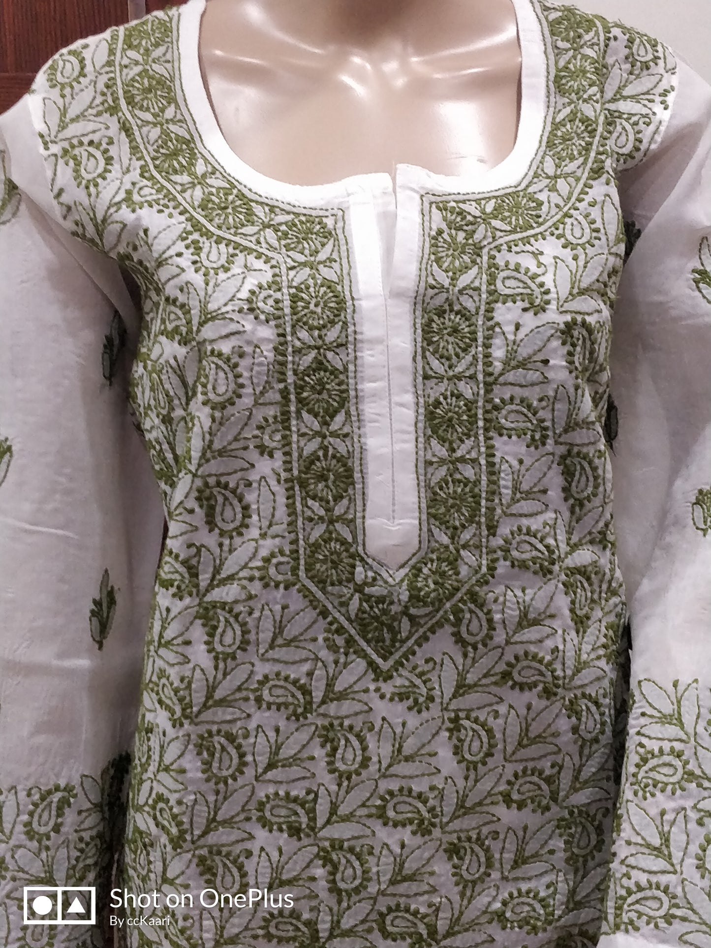 Lucknowi cotton kurti || C233