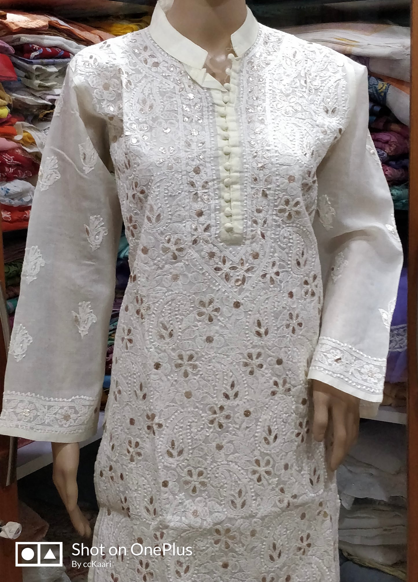 Lucknowi cotton gotta patti kurti || C229