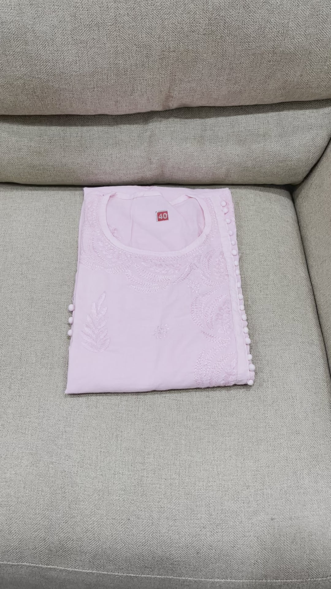 Lucknowi Mulmul Cotton kurti || LMCK08