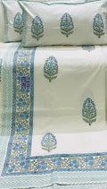 Handblock Pigment King Size Bedsheets || 2 Pillow Covers | HBS15