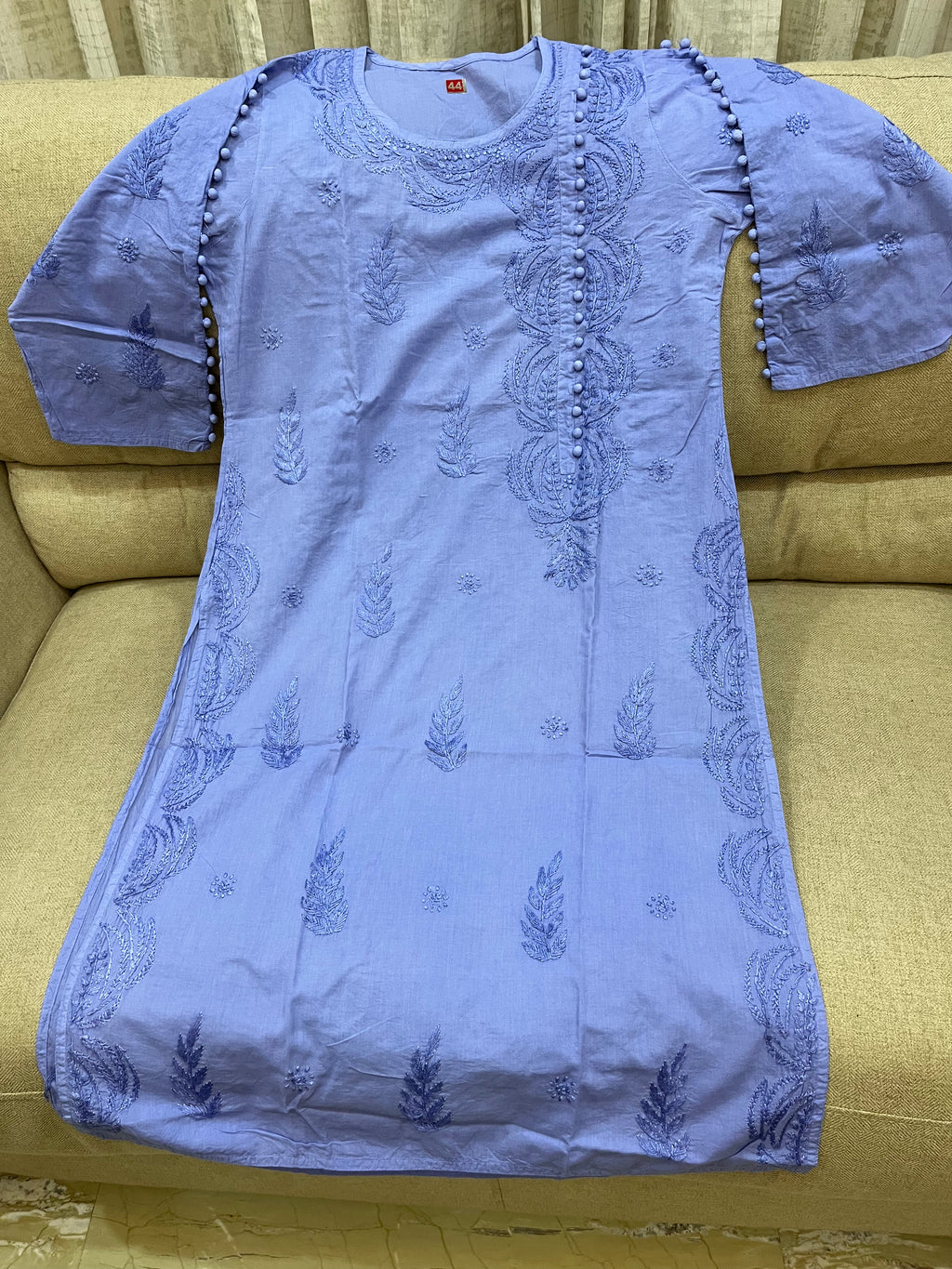 Lucknowi Mulmul Cotton kurti || LMCK010