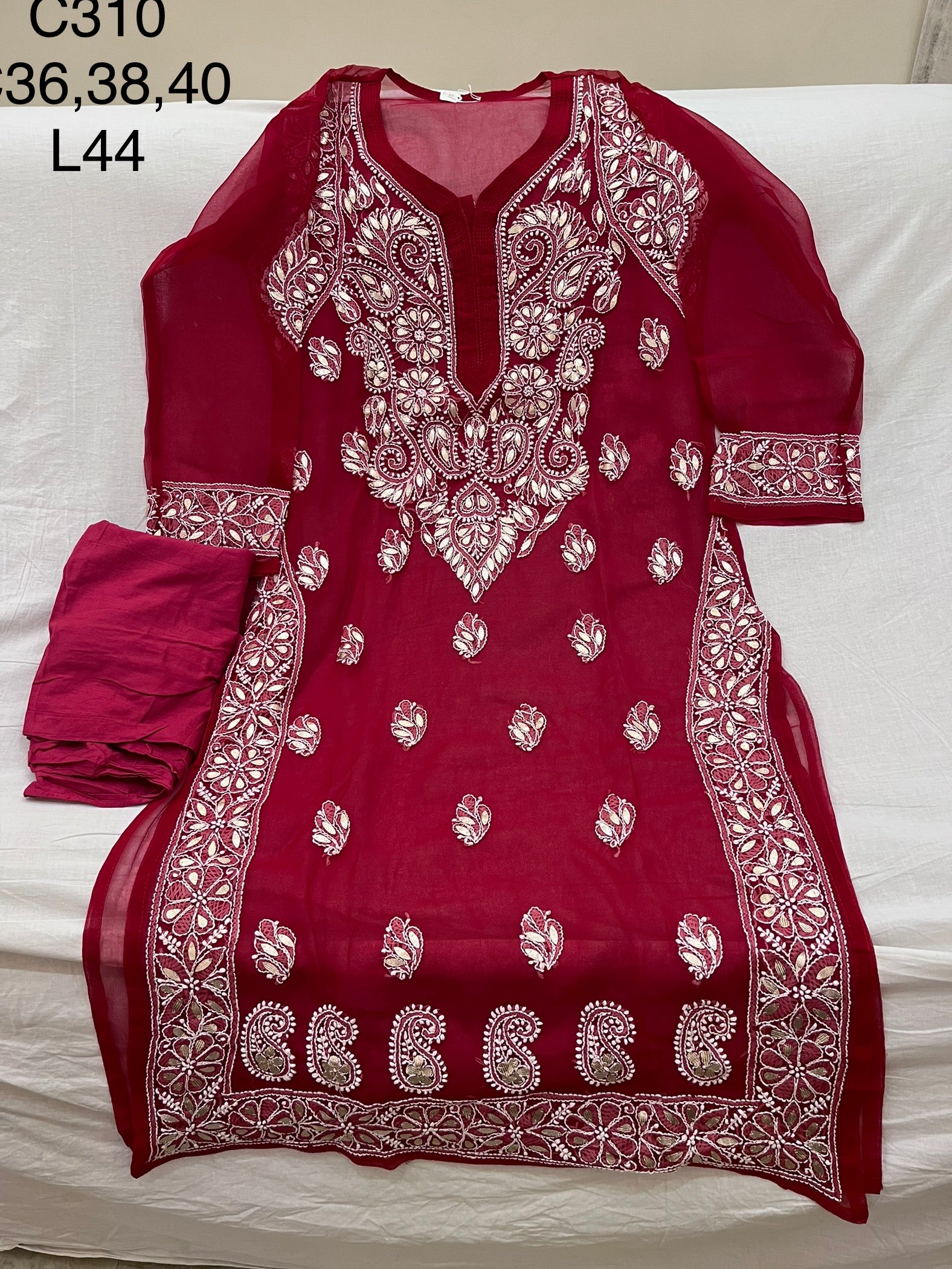 Lucknowi georgette kurti || LGKG02