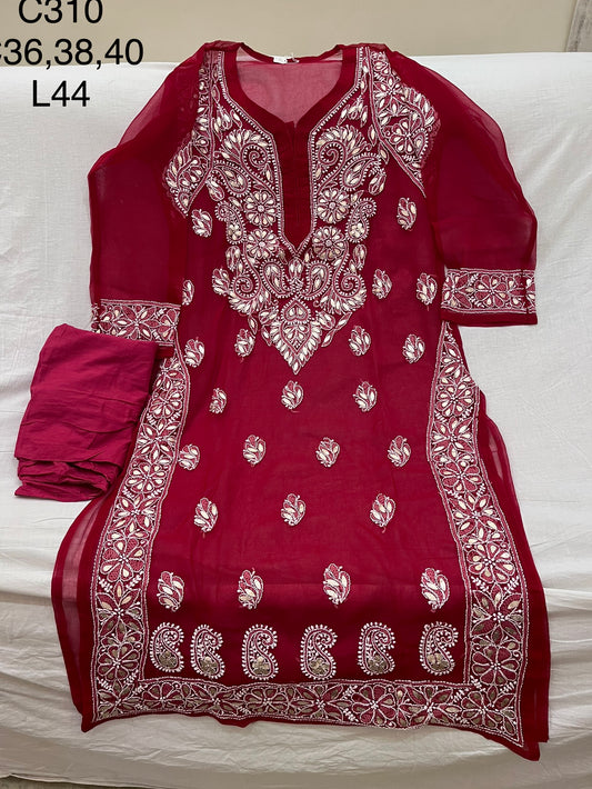 Lucknowi georgette kurti || LGKG02