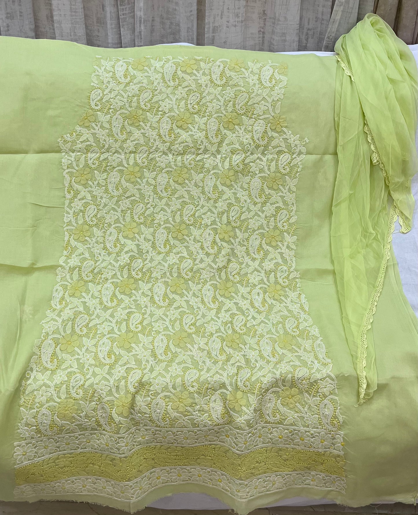 Lucknowi cotton dress material