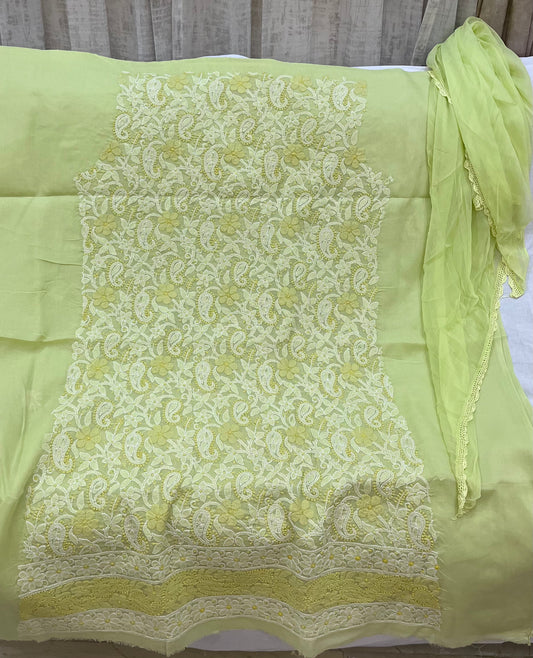 Lucknowi cotton dress material