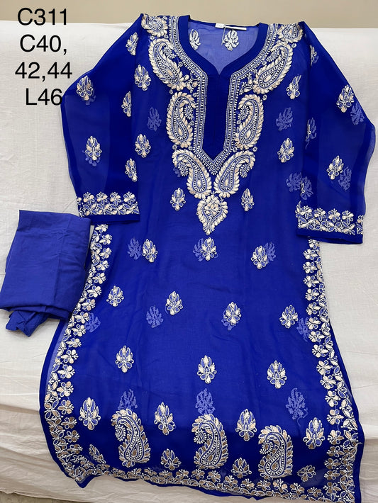 Lucknowi georgette kurti || LGKG01