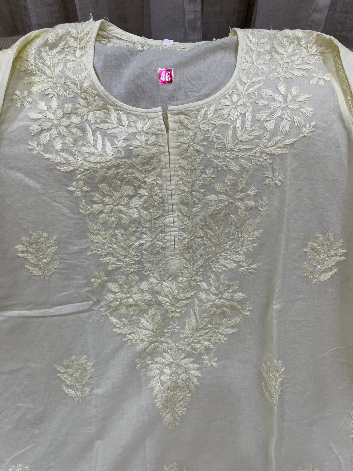 Lucknowi Mulmul Cotton kurti || LMUK03