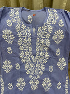 Lucknowi Mulmul Cotton kurti || LMUK01