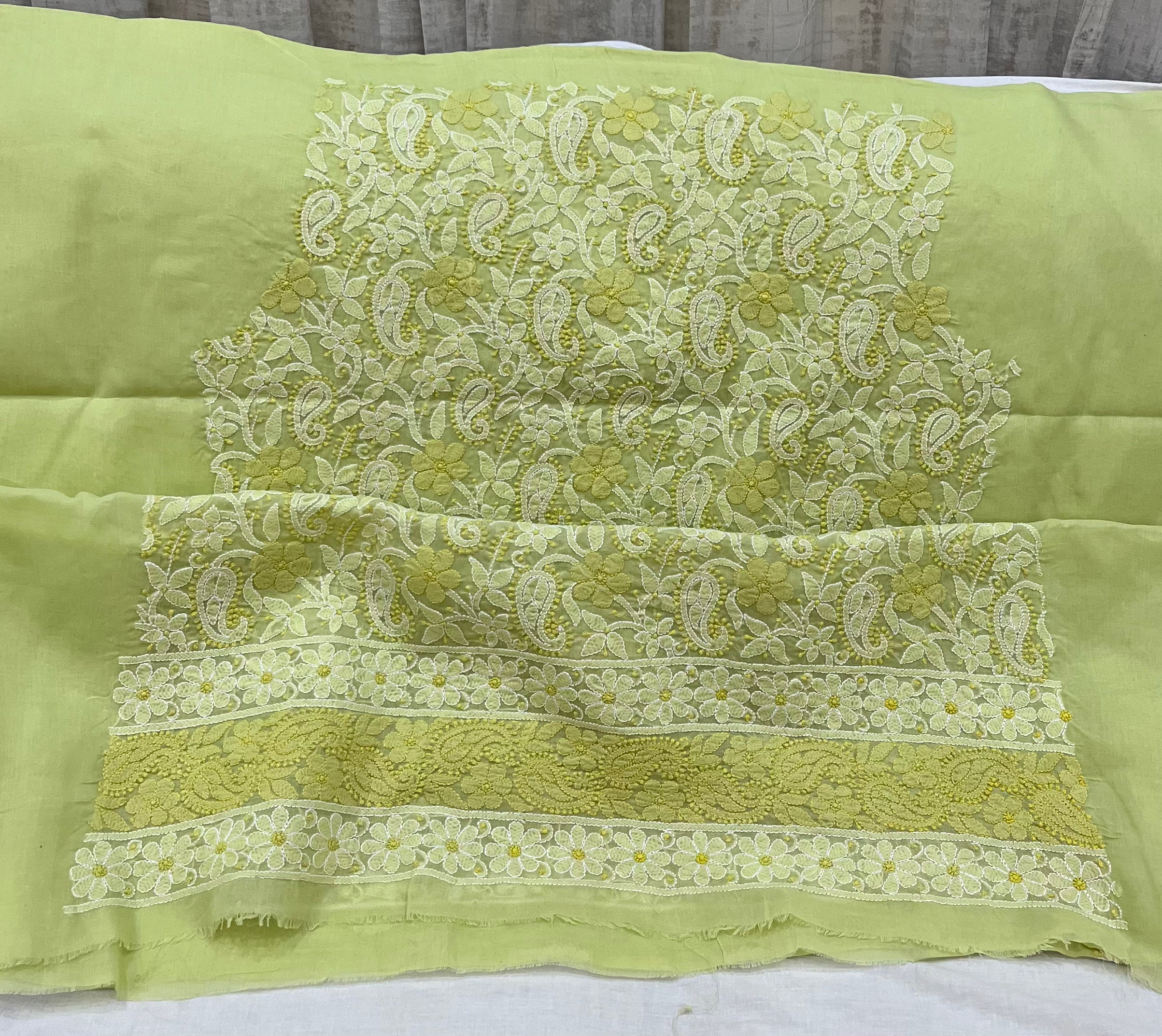 Lucknowi cotton dress material