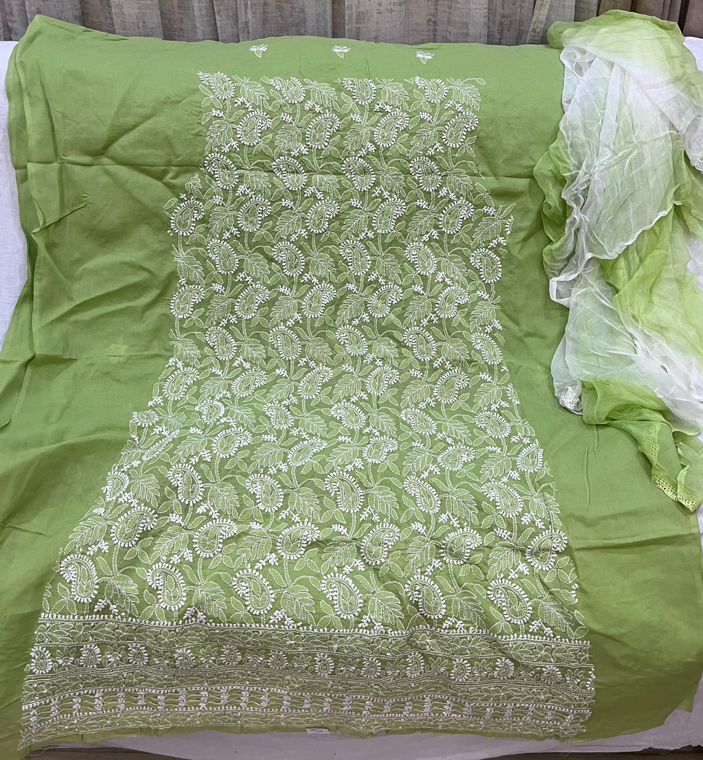 Lucknowi cotton dress material || C63