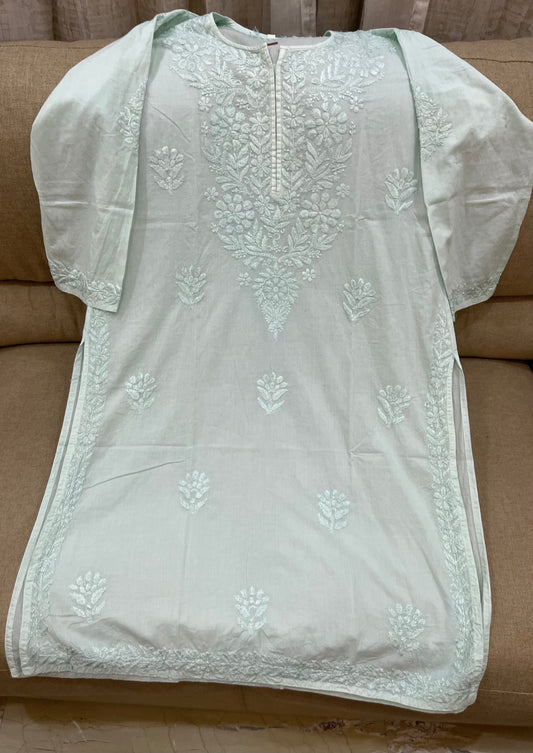 Lucknowi Mulmul Cotton kurti || LMUK05