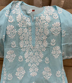 Lucknowi Mulmul Cotton kurti || LMUK07