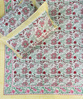 Handblock Pigment King Size Bedsheets || 2 Pillow Covers | | HBS37