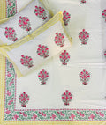 Handblock Pigment King Size Bedsheets || 2 Pillow Covers | HBS39