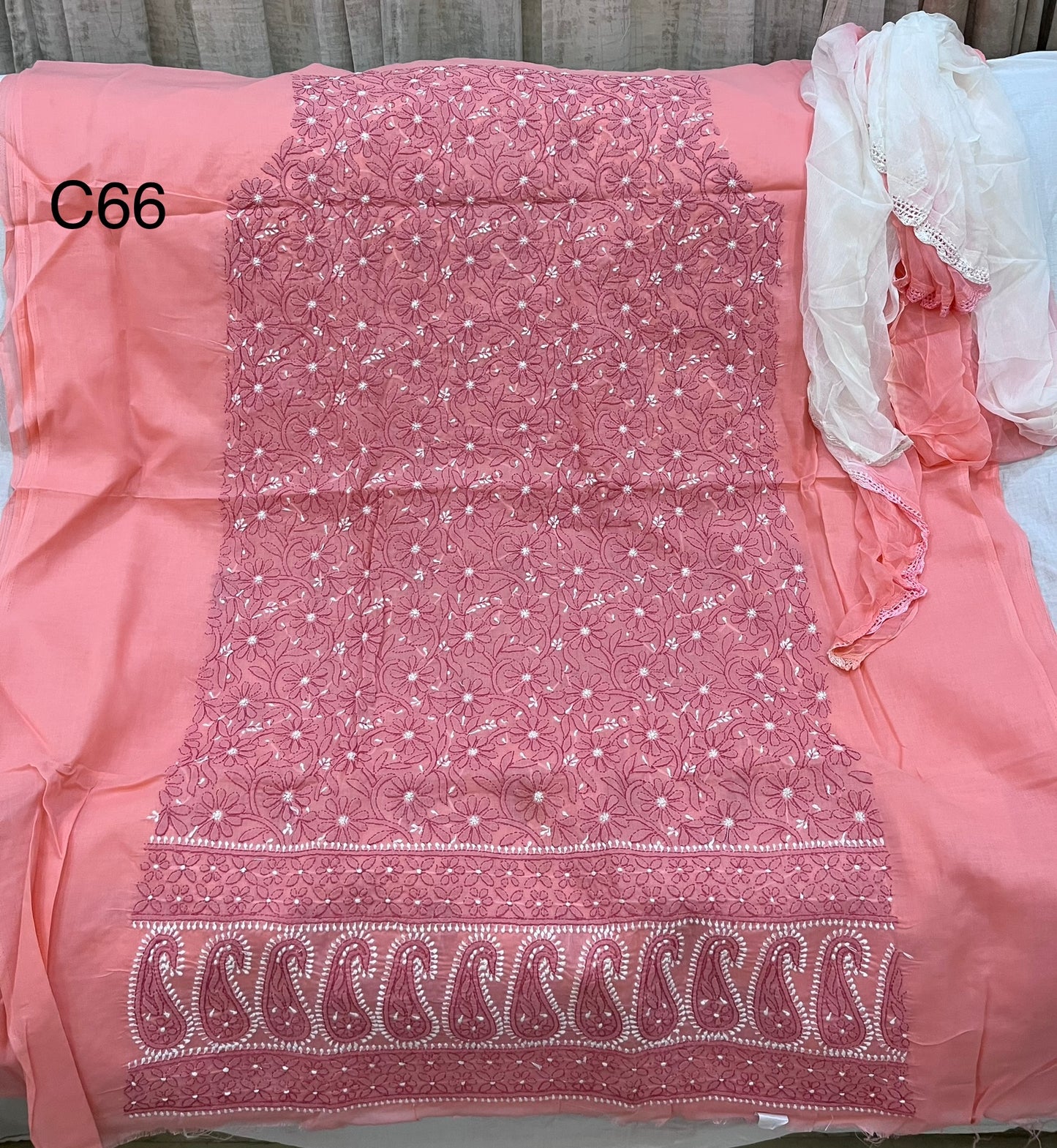 Lucknowi cotton dress material || C66