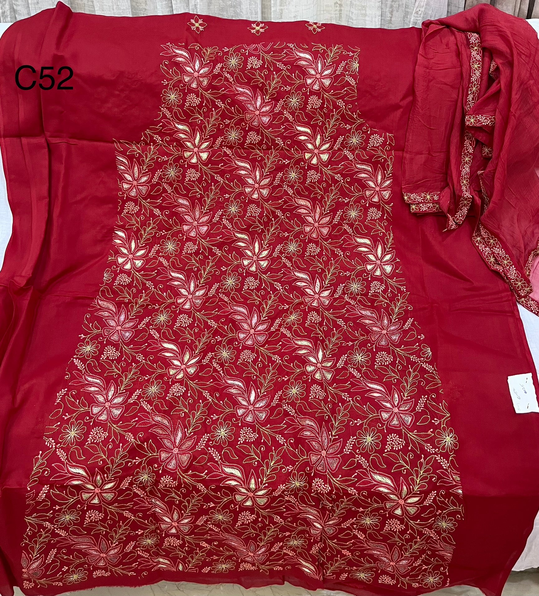 Lucknowi cotton dress material || C52