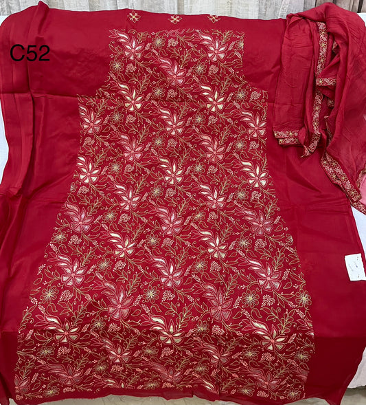 Lucknowi cotton dress material || C52