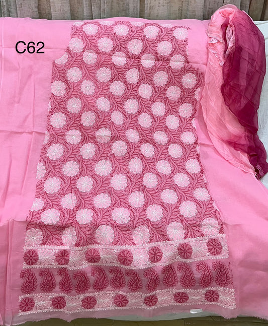 Lucknowi cotton dress material || C62