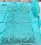 Lucknowi cotton dress material || C57